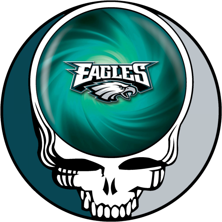 Philadelphia Eagles skull logo fabric transfer